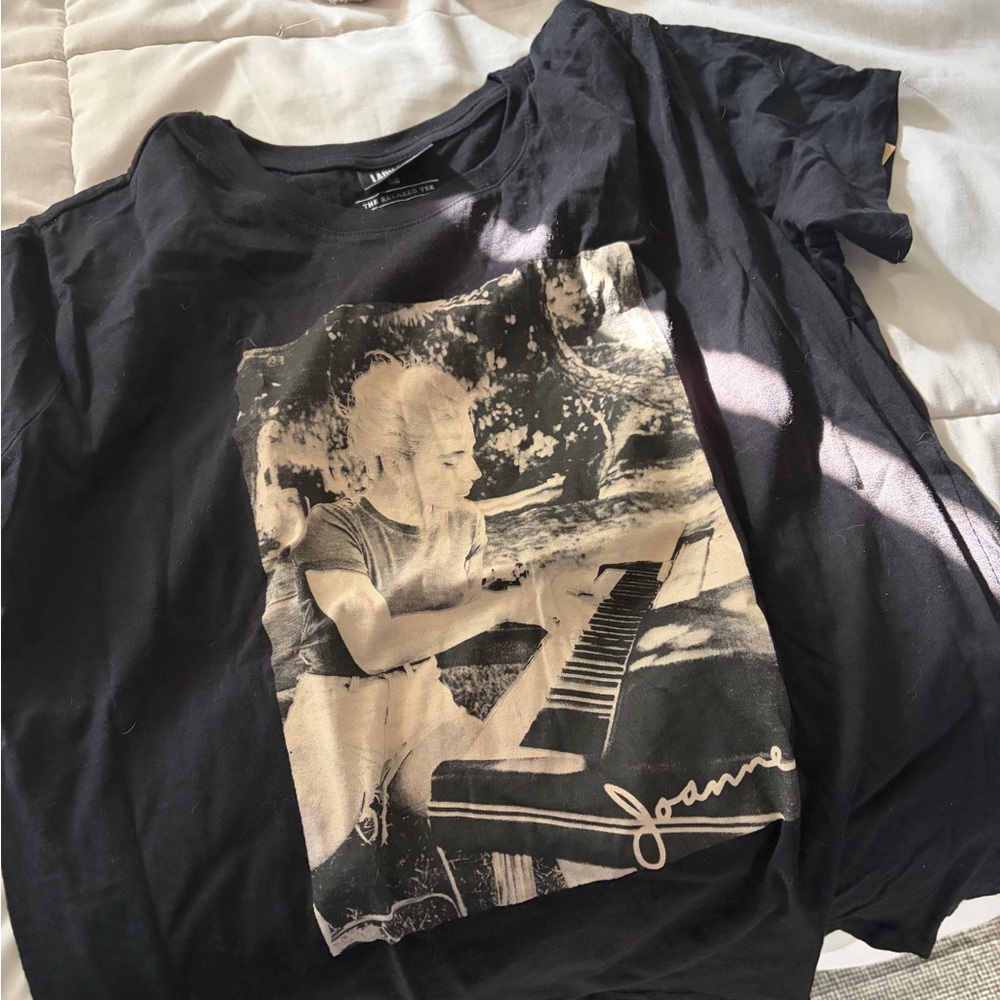 Black Graphic T-Shirt Lady Gaga Joanne